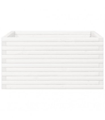 vidaXL Garden Planter White 90x90x46 cm Solid Wood Pine