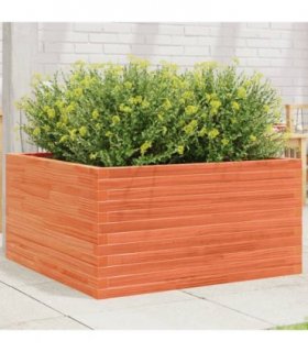 vidaXL Garden Planter Wax Brown 90x90x46 cm Solid Wood Pine