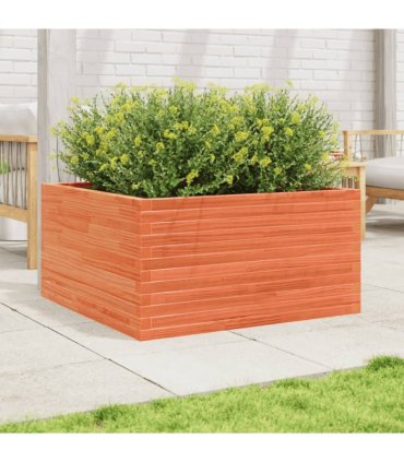 vidaXL Garden Planter Wax Brown 90x90x46 cm Solid Wood Pine