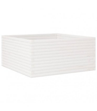 vidaXL Garden Planter White 100x100x46 cm Solid Wood Pine