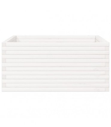 vidaXL Garden Planter White 100x100x46 cm Solid Wood Pine