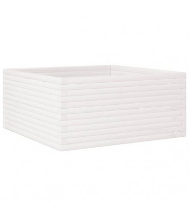 vidaXL Garden Planter White 100x100x46 cm Solid Wood Pine