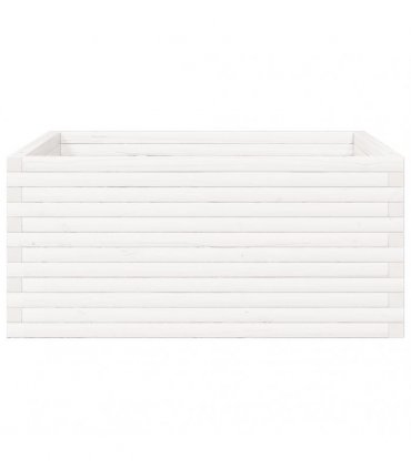 vidaXL Garden Planter White 100x100x46 cm Solid Wood Pine