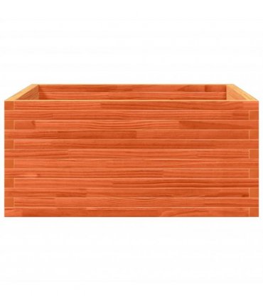 vidaXL Garden Planter Wax Brown 100x100x46 cm Solid Wood Pine