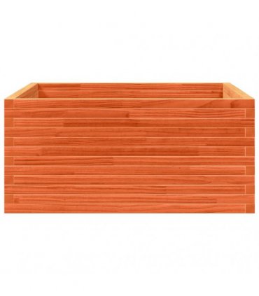 vidaXL Garden Planter Wax Brown 100x100x46 cm Solid Wood Pine