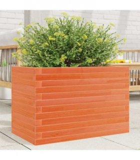 vidaXL Garden Planter Wax Brown 70x40x46 cm Solid Wood Pine