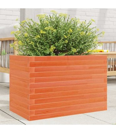 vidaXL Garden Planter Wax Brown 70x40x46 cm Solid Wood Pine