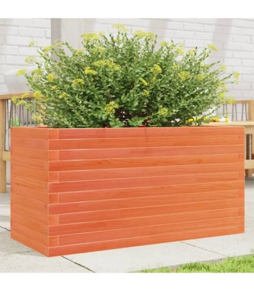 vidaXL Garden Planter Wax Brown 90x40x46 cm Solid Wood Pine