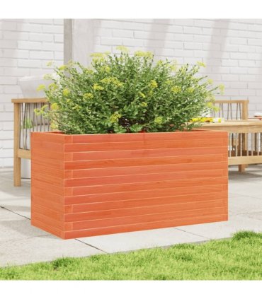 vidaXL Garden Planter Wax Brown 90x40x46 cm Solid Wood Pine