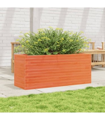 vidaXL Garden Planter Wax Brown 110x40x46 cm Solid Wood Pine