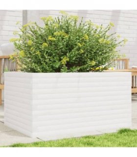 vidaXL Garden Planter White 90x60x46 cm Solid Wood Pine