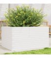 vidaXL Garden Planter White 90x60x46 cm Solid Wood Pine