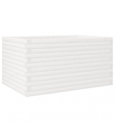 vidaXL Garden Planter White 90x60x46 cm Solid Wood Pine