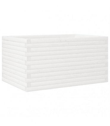 vidaXL Garden Planter White 90x60x46 cm Solid Wood Pine