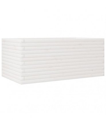 vidaXL Garden Planter White 110x60x46 cm Solid Wood Pine