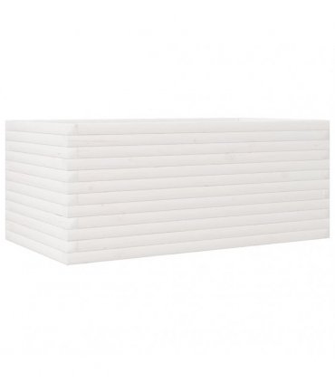 vidaXL Garden Planter White 110x60x46 cm Solid Wood Pine