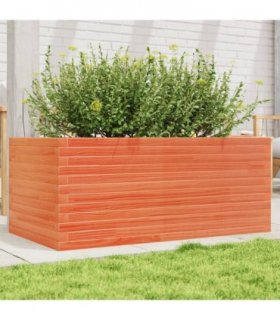vidaXL Garden Planter Wax Brown 110x60x46 cm Solid Wood Pine
