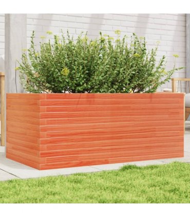 vidaXL Garden Planter Wax Brown 110x60x46 cm Solid Wood Pine