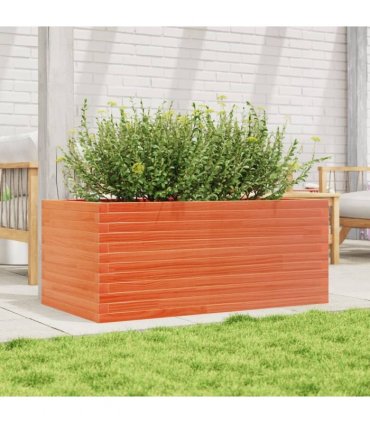 vidaXL Garden Planter Wax Brown 110x60x46 cm Solid Wood Pine