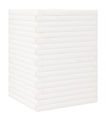 vidaXL Garden Planter White 50x50x68.5 cm Solid Wood Pine