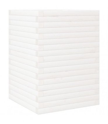 vidaXL Garden Planter White 50x50x68.5 cm Solid Wood Pine