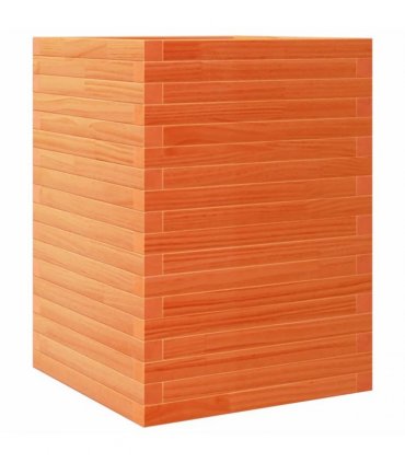 vidaXL Garden Planter Wax Brown 50x50x68.5 cm Solid Wood Pine