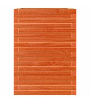 vidaXL Garden Planter Wax Brown 50x50x68.5 cm Solid Wood Pine