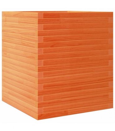 vidaXL Garden Planter Wax Brown 60x60x68.5 cm Solid Wood Pine