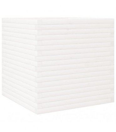 vidaXL Garden Planter White 70x70x68.5 cm Solid Wood Pine
