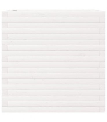 vidaXL Garden Planter White 70x70x68.5 cm Solid Wood Pine