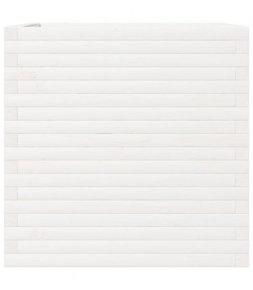 vidaXL Garden Planter White 70x70x68.5 cm Solid Wood Pine