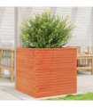 vidaXL Garden Planter Wax Brown 70x70x68.5 cm Solid Wood Pine