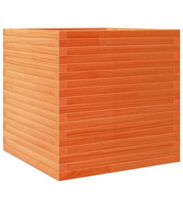 vidaXL Garden Planter Wax Brown 70x70x68.5 cm Solid Wood Pine