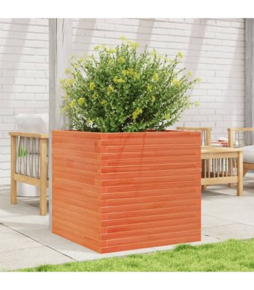 vidaXL Garden Planter Wax Brown 70x70x68.5 cm Solid Wood Pine