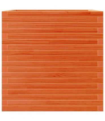 vidaXL Garden Planter Wax Brown 70x70x68.5 cm Solid Wood Pine