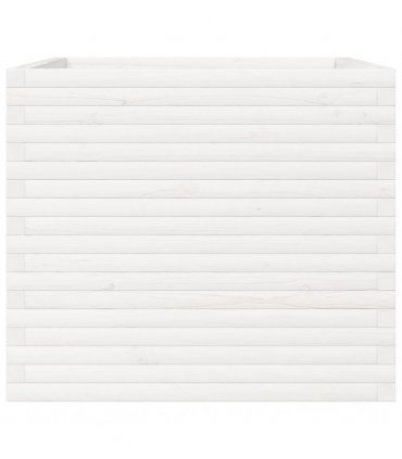 vidaXL Garden Planter White 80x80x68.5 cm Solid Wood Pine