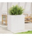 vidaXL Garden Planter White 70x40x68.5 cm Solid Wood Pine