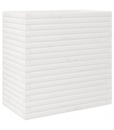 vidaXL Garden Planter White 70x40x68.5 cm Solid Wood Pine