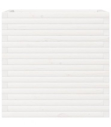 vidaXL Garden Planter White 70x40x68.5 cm Solid Wood Pine