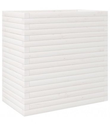 vidaXL Garden Planter White 70x40x68.5 cm Solid Wood Pine