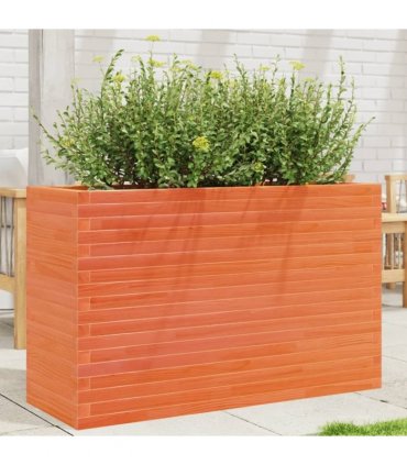 vidaXL Garden Planter Wax Brown 110x40x68.5 cm Solid Wood Pine