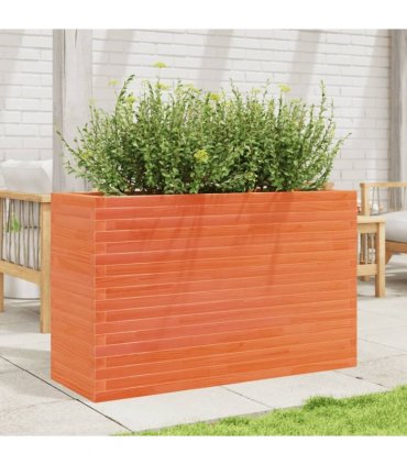 vidaXL Garden Planter Wax Brown 110x40x68.5 cm Solid Wood Pine