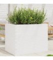 vidaXL Garden Planter White 90x60x68.5 cm Solid Wood Pine