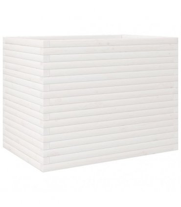 vidaXL Garden Planter White 90x60x68.5 cm Solid Wood Pine