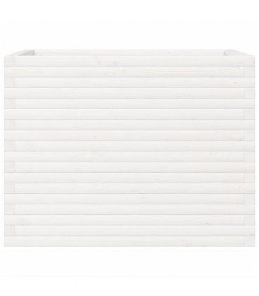 vidaXL Garden Planter White 90x60x68.5 cm Solid Wood Pine