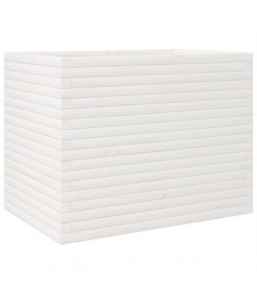vidaXL Garden Planter White 90x60x68.5 cm Solid Wood Pine