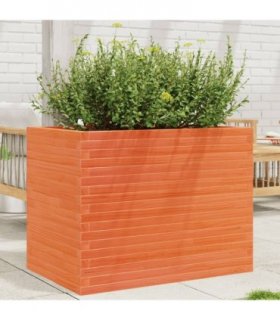 vidaXL Garden Planter Wax Brown 90x60x68.5 cm Solid Wood Pine