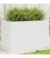vidaXL Garden Planter White 110x60x68.5 cm Solid Wood Pine