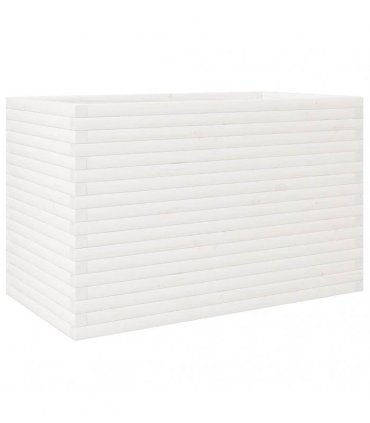 vidaXL Garden Planter White 110x60x68.5 cm Solid Wood Pine