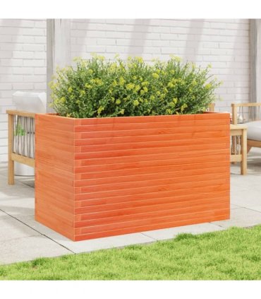 vidaXL Garden Planter Wax Brown 110x60x68.5 cm Solid Wood Pine